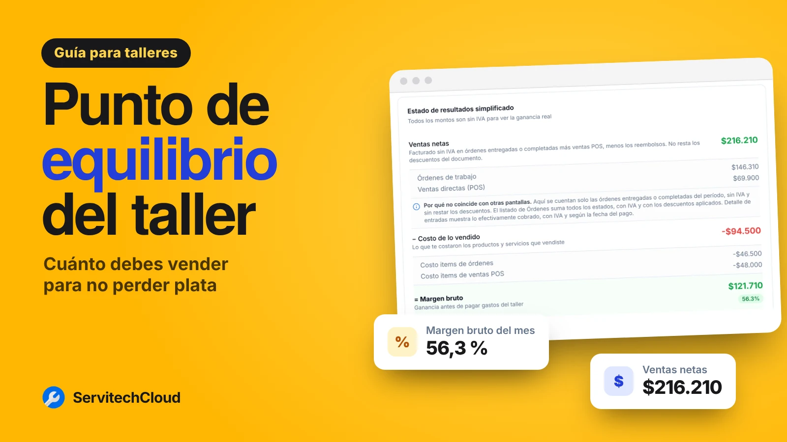 Punto de equilibrio de un taller mecánico: cómo calcularlo