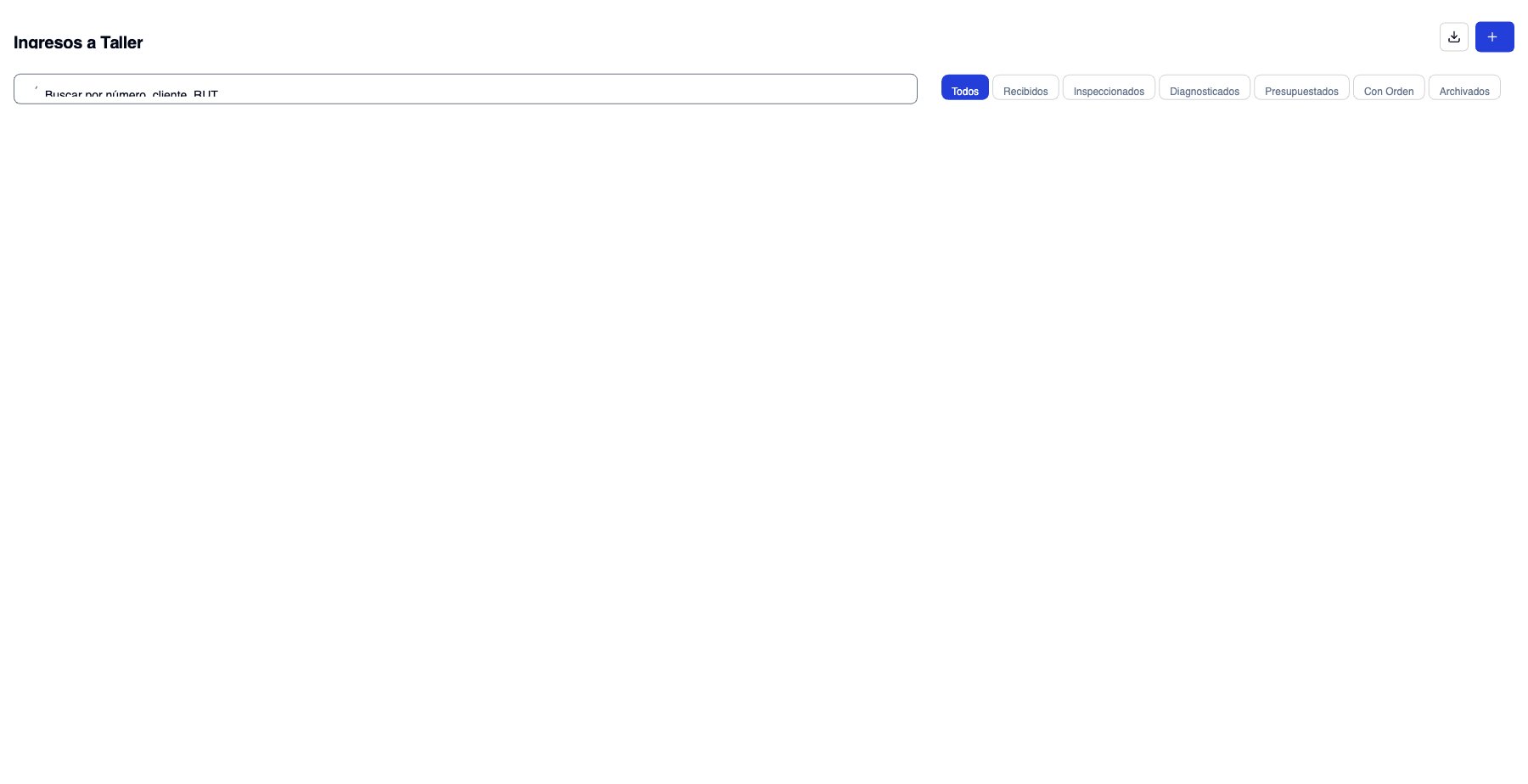 Lista de ingresos
